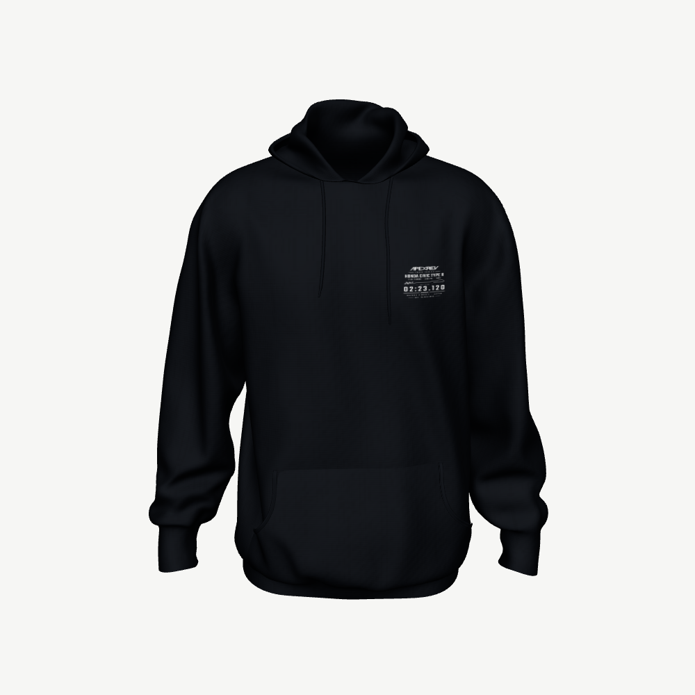 Custom Track Hoodie personalized preview in black