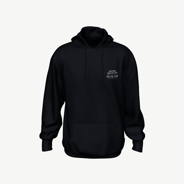 Custom Track Hoodie personalized preview in black